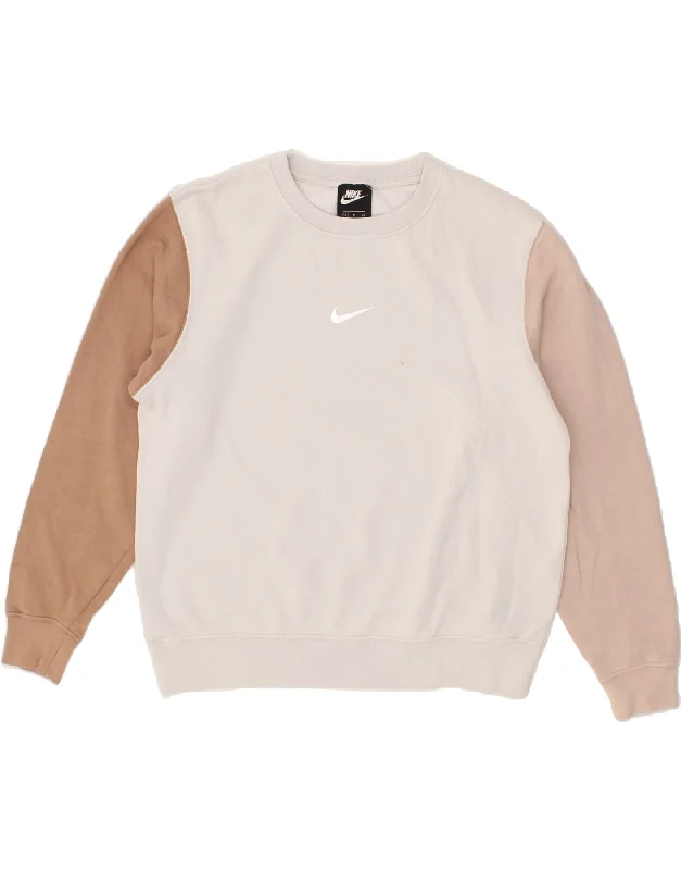 NIKE Womens Oversized Sweatshirt Jumper UK 10 Small Multicoloured Best sweaters for winter