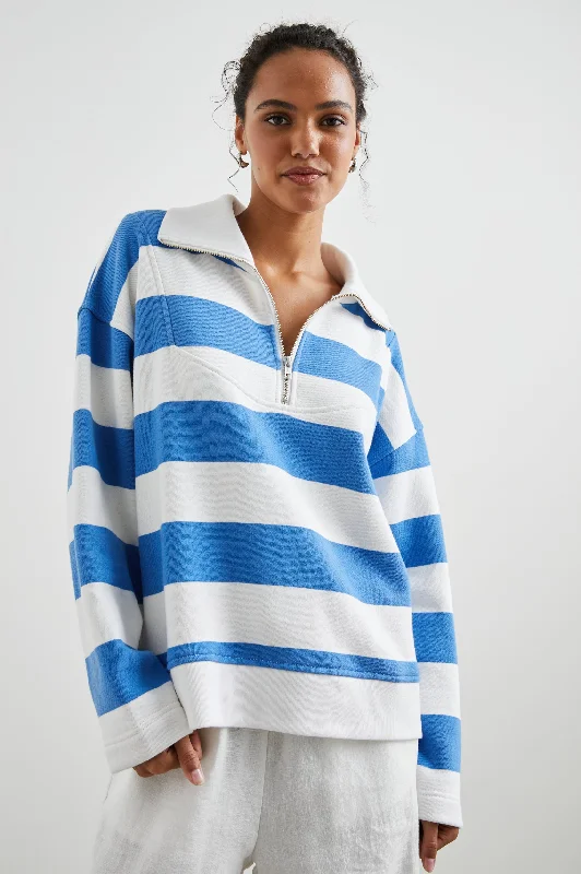 PARKER SWEATSHIRT - OCEAN RUGBY STRIPE Knitted sweaters