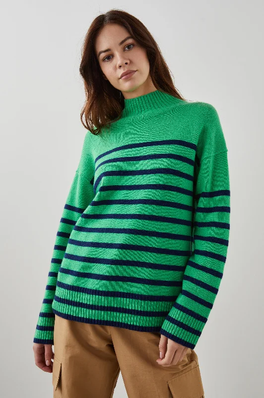 SASHA SWEATER - KELLY NAVY STRIPE Best sweaters for hiking