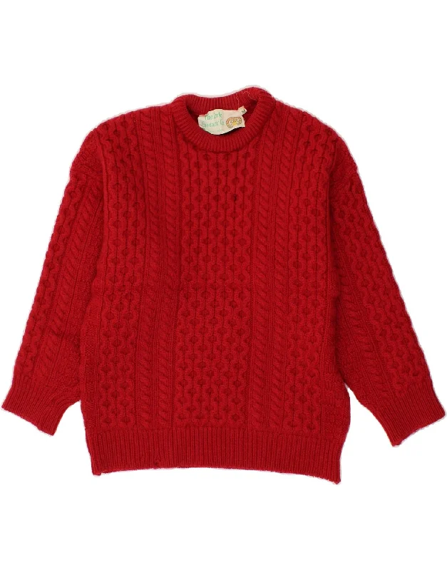 THE CORK SWEATER CO Womens Crew Neck Jumper Sweater UK 14 Medium Red Best sweaters for cozy nights