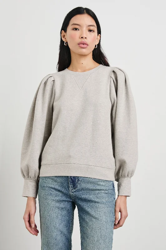 TIFFANY SWEATSHIRT - HEATHER GREY Chunky knit sweaters