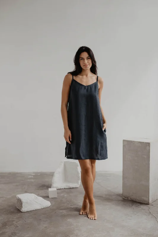 Zoe Linen Slip Dress Club mini dresses