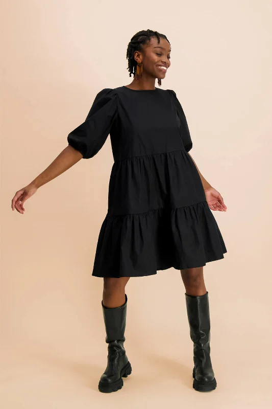 Tiered Mini Dress Black Urban Outfitters mini dresses