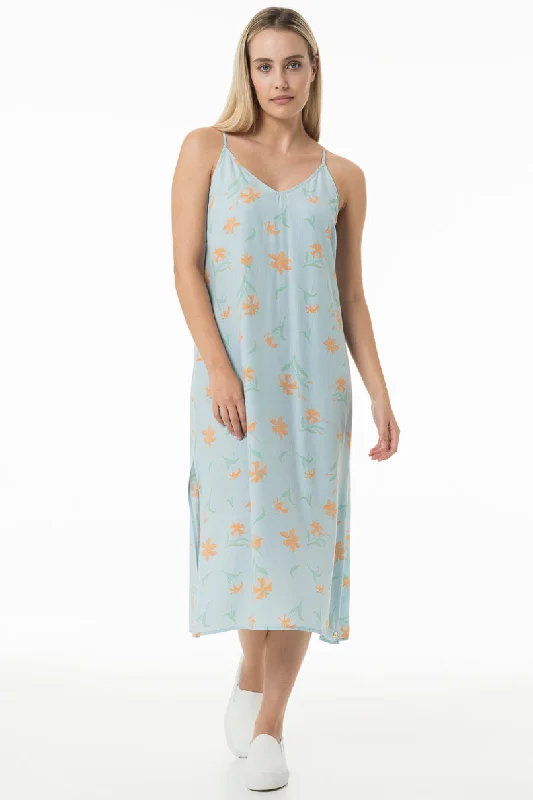 Slip Dress _ 150072 _ Blue H&M midi dresses