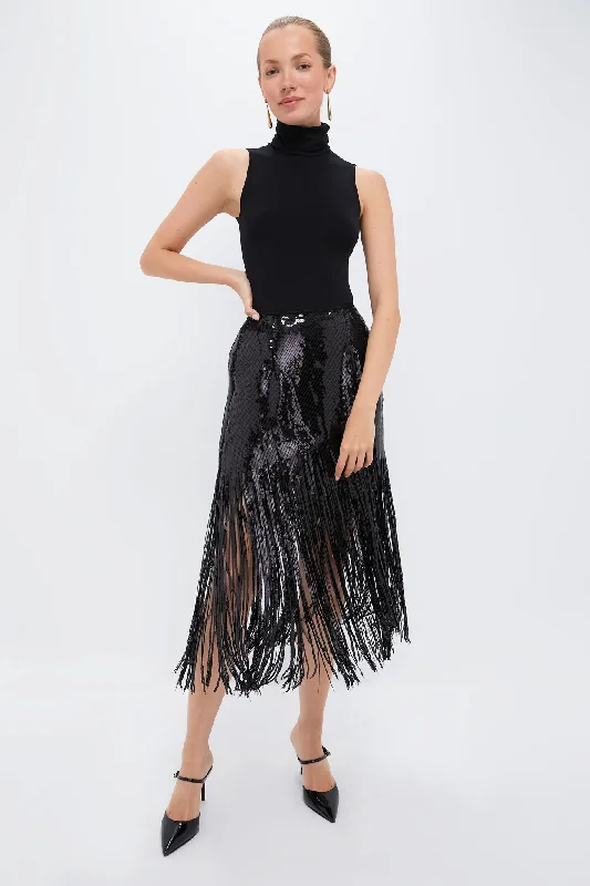 Black Alexandra Skirt Silk unclassified skirts