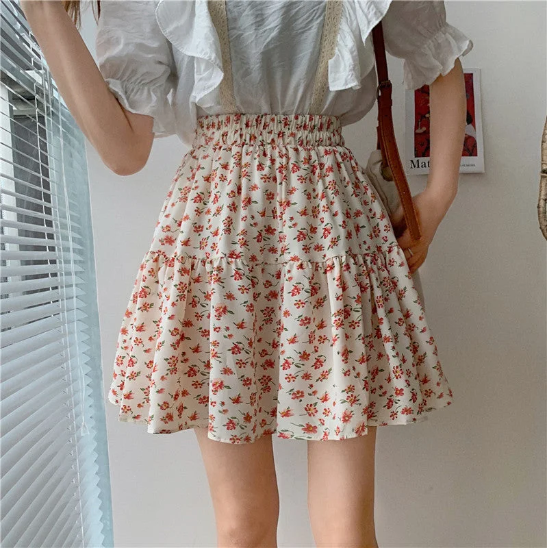 Ditsy Floral Mini Skirt (3 Colors) Casual Skater Skirt