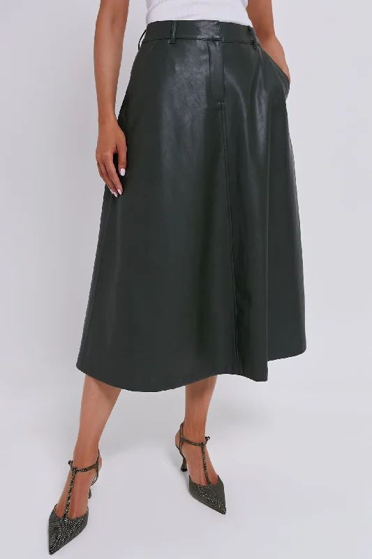 Green Leather Ira Skirt Cotton unclassified skirts