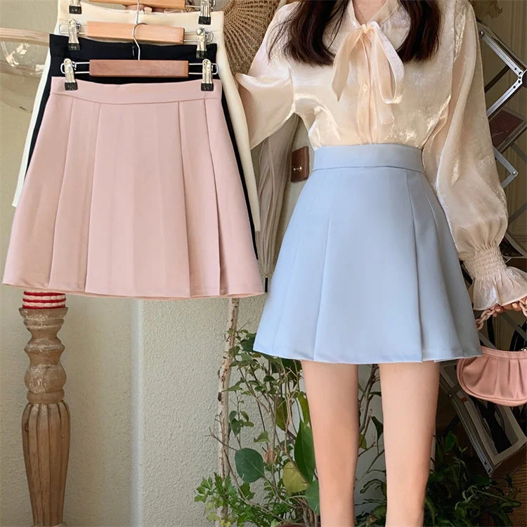 Half Pleated Mini Skirt (4 Colors) Mini Skirt Vibes