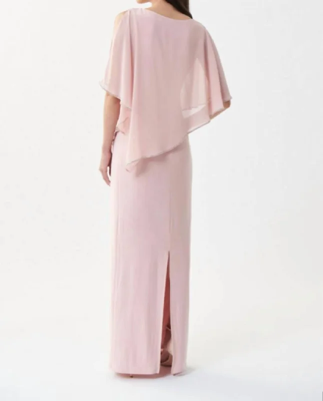 Long Overlay Dress in RosÃ Elegant maxi dresses