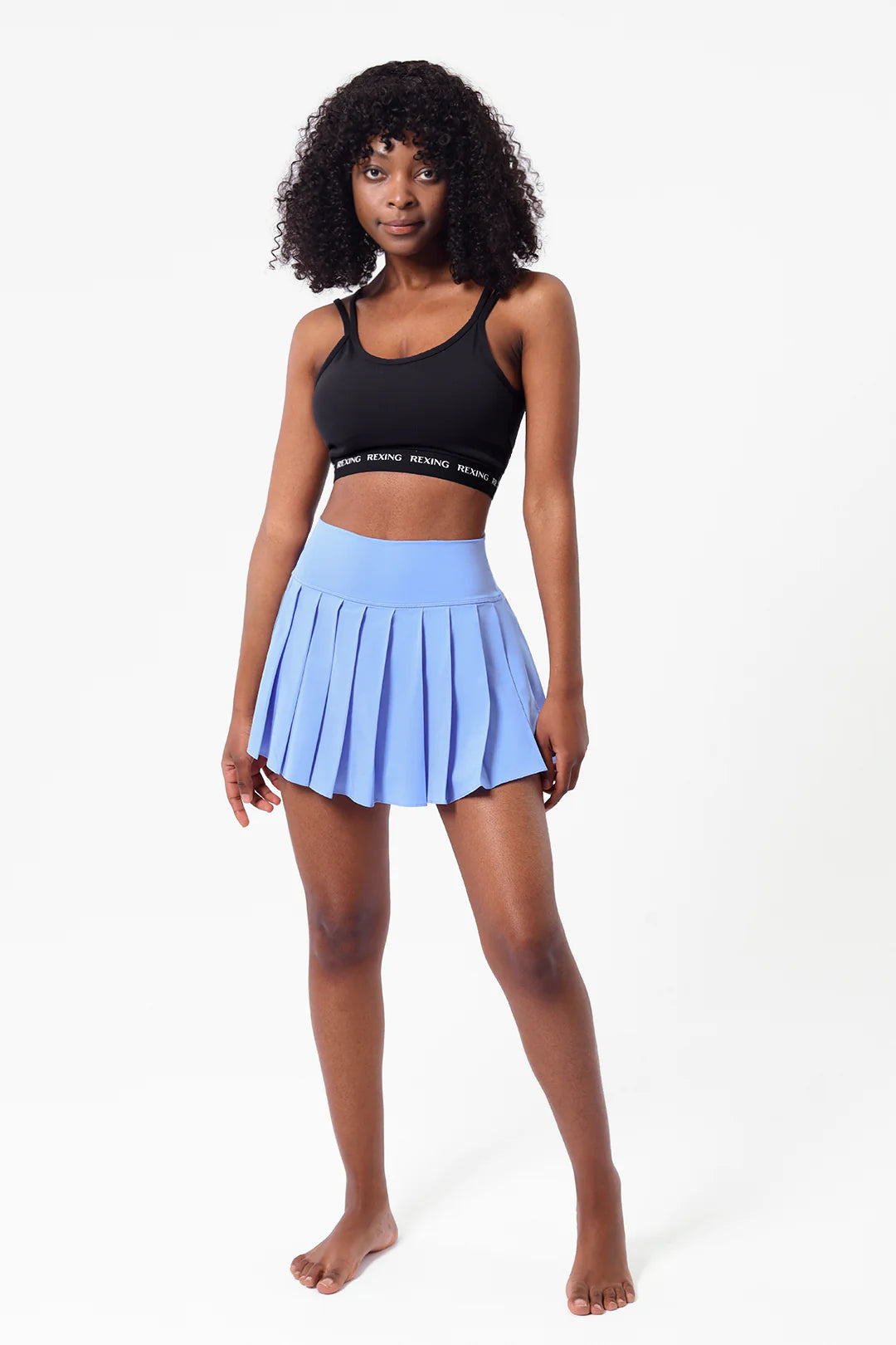 [Rexing x Peiliee Sport] Tennis Girl Breathable Tennis Skirt with Inner Shorts and Pockets Boho Mini Skirt