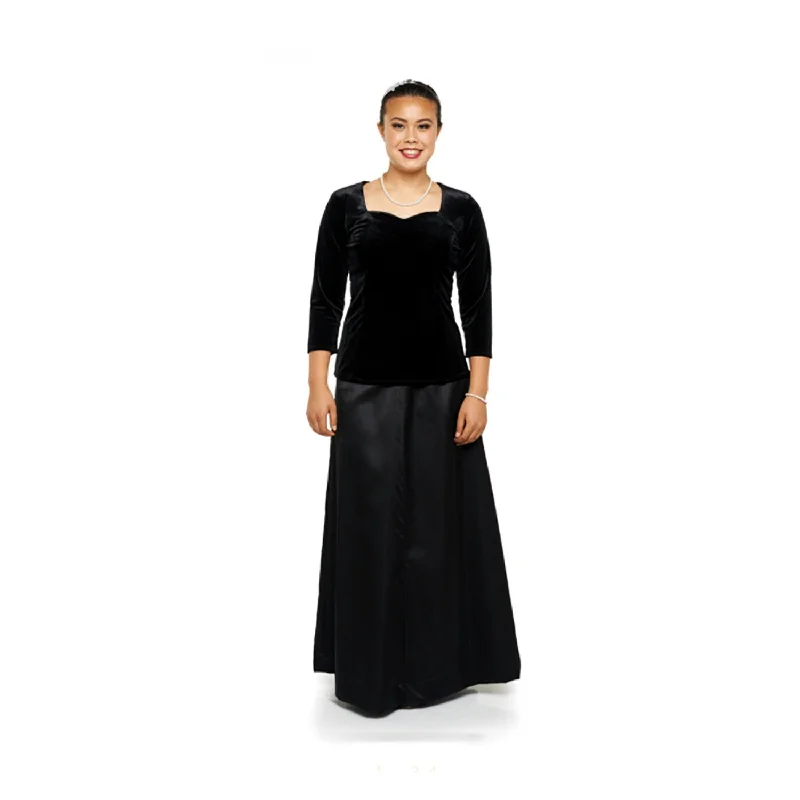 Rosalena Floor Length Satin Concert Skirt Casual chic unclassified skirts