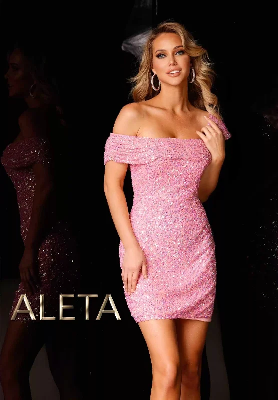 Aleta 712 Sequin Cocktail Homecoming Short Prom Dress Affordable party dresses