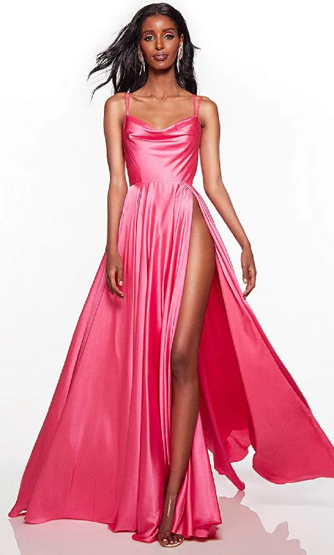 Alyce Paris 61462 - Cowl Satin Prom Dress One-shoulder unclassified dresses