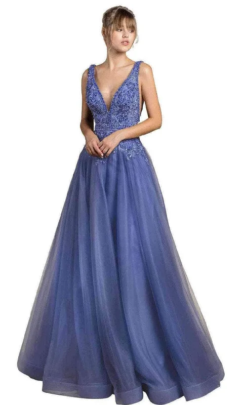 Andrea and Leo A0072 - Peony Embroidered A-Line Prom Dress Engagement unclassified dresses