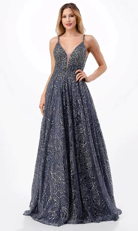 Aspeed Design L2672 - Glitter A-Line Prom Dress Casual chic unclassified dresses