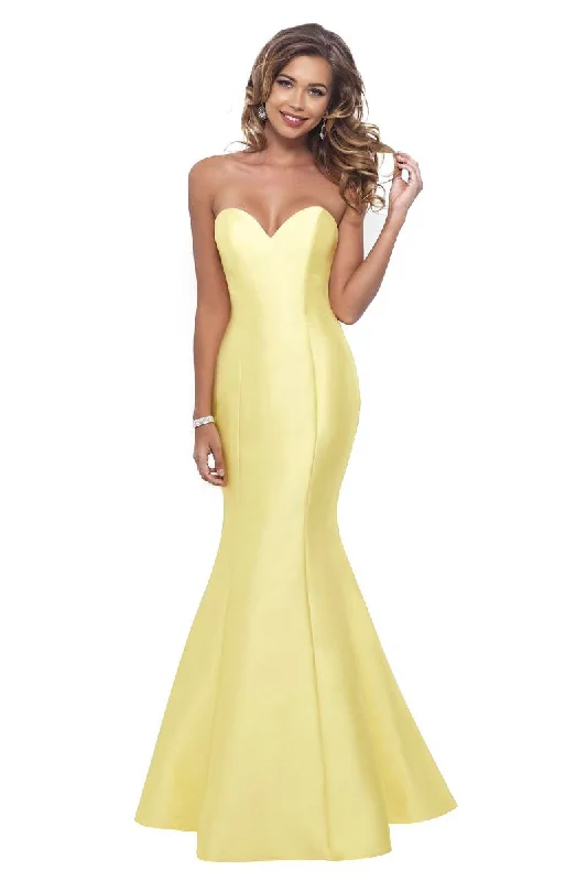 Blush by Alexia Designs Sweetheart Mermaid Dress in Yellow 11238 Sleeveless unclassified dresses