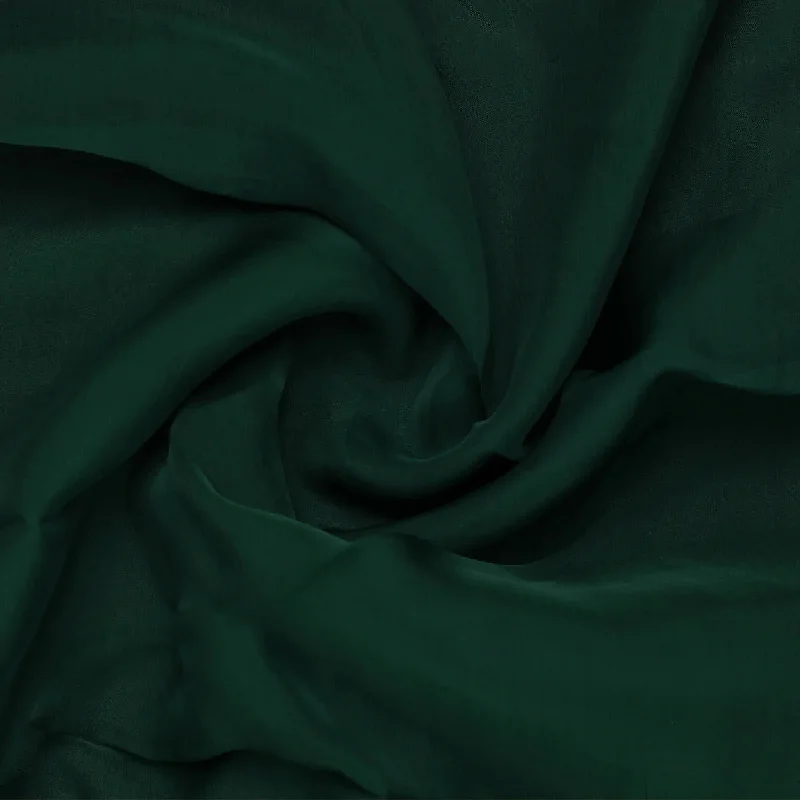 Bottle Green Plain Viscose Organza Fabric Flowy unclassified dresses