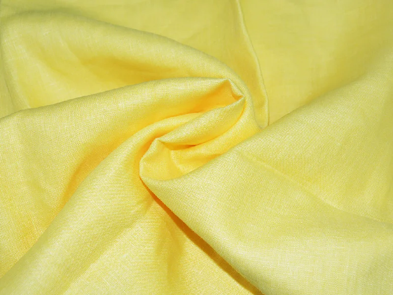 Bright Yellow Color Pure Linen Fabric - 60 Lea Affordable unclassified dresses