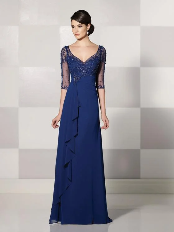 Mon Cheri 214689W DRESS IN BLUE WILLOW Bold pattern unclassified dresses