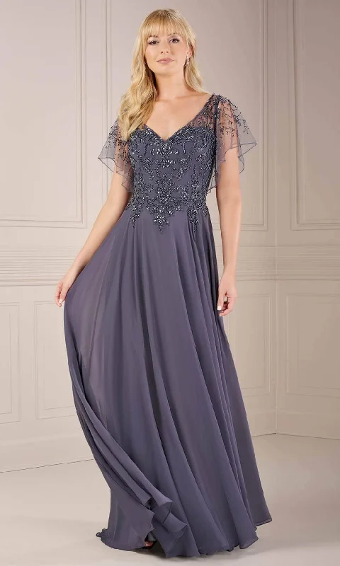 Christina Wu Elegance 17156 - Beaded Flutter Sleeve Formal Dress Anniversary unclassified dresses