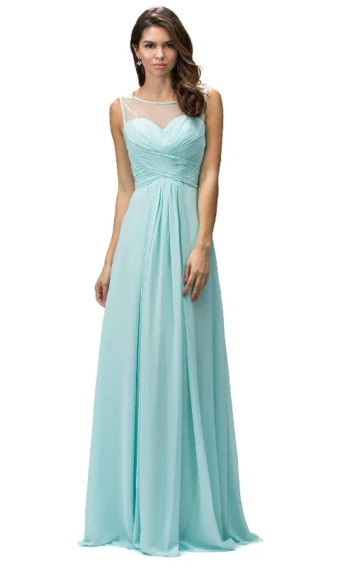 Dancing Queen 9202 - Illusion Bateau Chiffon Prom Dress Fall unclassified dresses