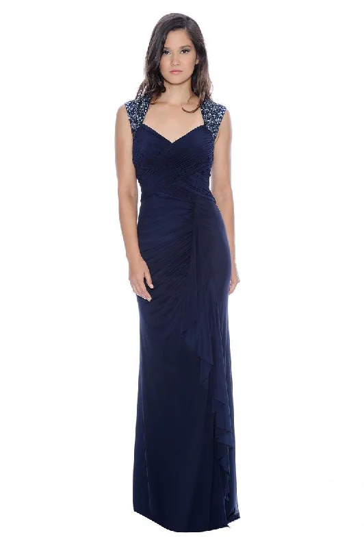 Decode 1.8 - 182852 Princess Anne Style Jersey Sheath Dress - 1 pc Navy In Size 6 Available Lace unclassified dresses