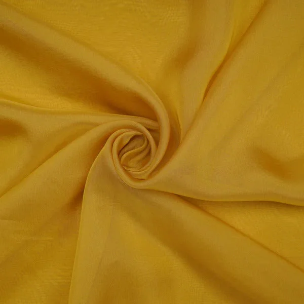 Dull Yellow Plain Viscose Organza Fabric Backless unclassified dresses