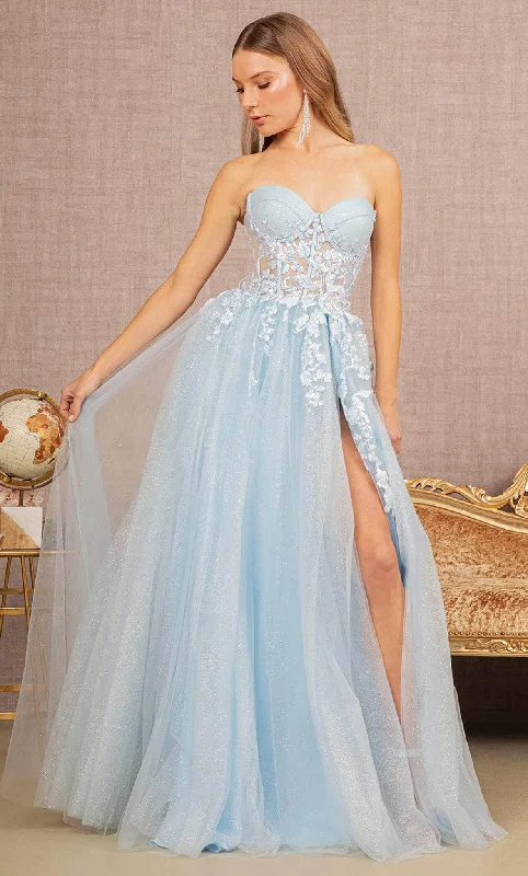 Elizabeth K GL3153 - Strapless Embroidered Prom Dress Smocked unclassified dresses