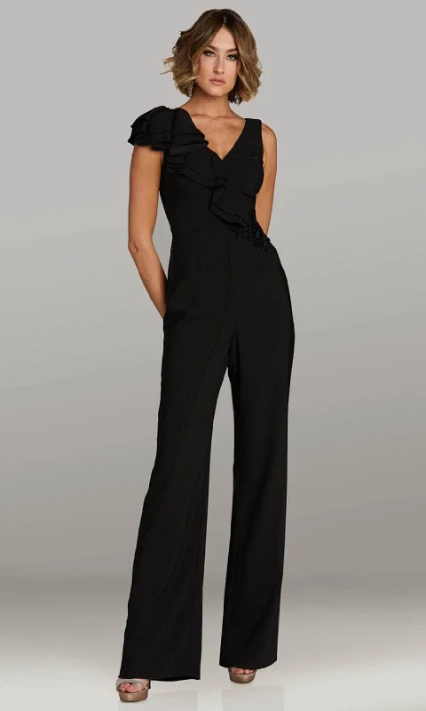 Gia Franco 12432 - Ruffled Cap Sleeve Jumpsuit Budget-friendly unclassified dresses