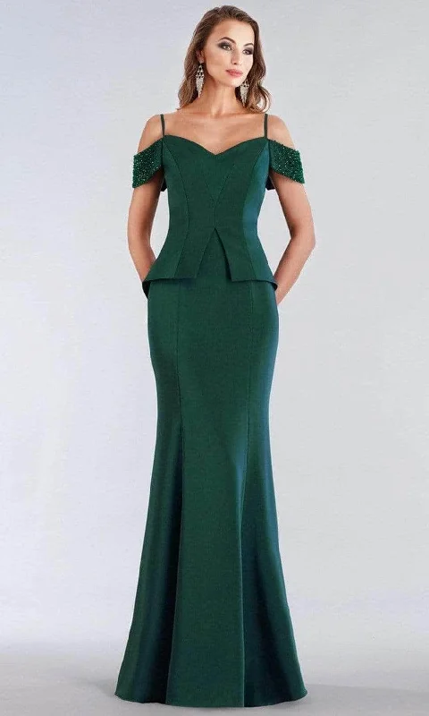 Gia Franco - Jeweled Off Shoulder Formal Dress 12954 - 1 pc Emerald In Size 18 Available Best-selling unclassified dresses