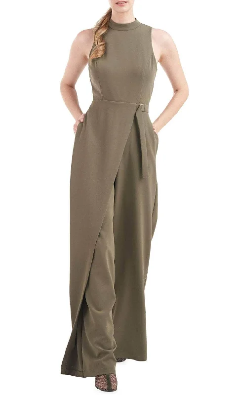 Kay Unger 5648558 - Turtleneck Belted Overlay Jumpsuit Designer unclassified dresses