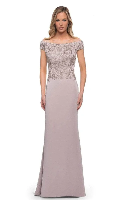 La Femme - Cap Sleeve Fitted Formal Dress 29331SC Long unclassified dresses