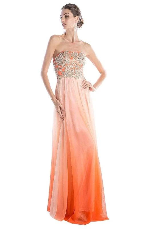 Ladivine C2633 - Beaded Chiffon Strapless Sheath Dress Plus size unclassified dresses