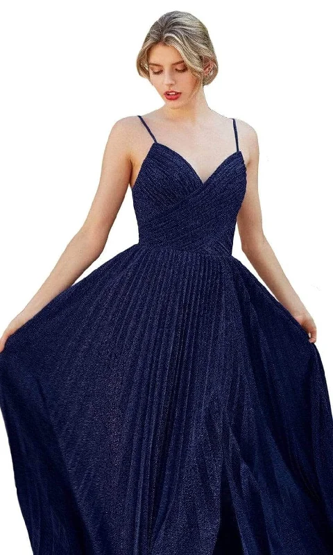 Ladivine CJ534 - Pleated A-line Prom Dress Stylish unclassified dresses