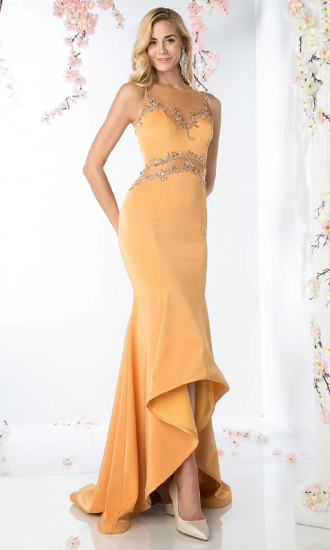 Ladivine SL765 - Illusion Sleeveless Prom Dress Graduation unclassified dresses