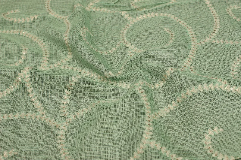 Light Green Silk Kota Fabric Neutral tone unclassified dresses