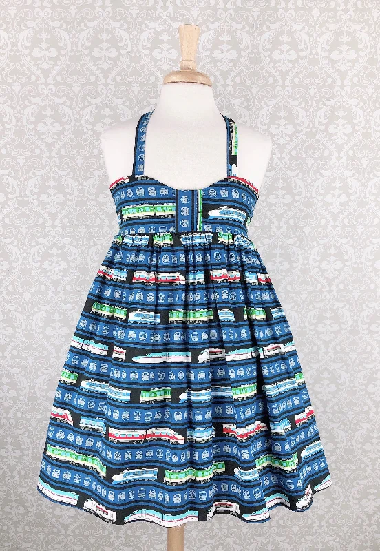 Lil' Dress in trains blue Unique unclassified dresses