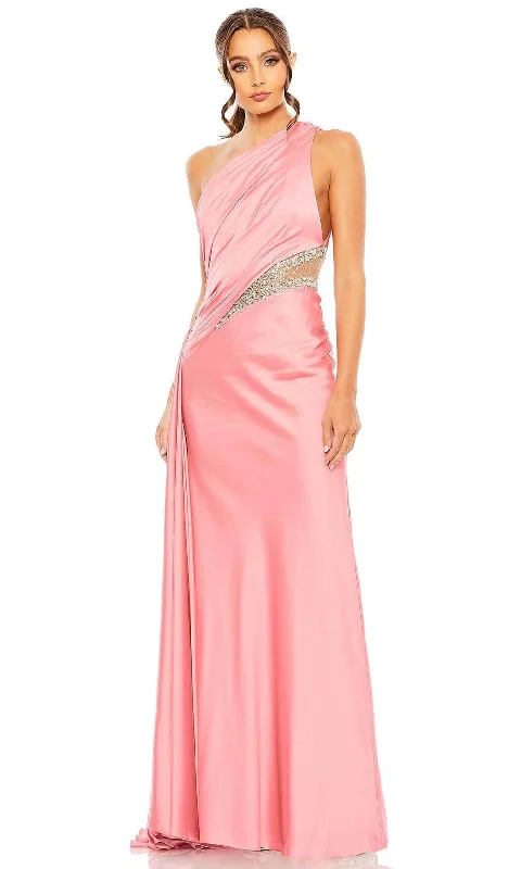 Mac Duggal 2210 - One Shoulder Satin Prom Dress Embroidered unclassified dresses