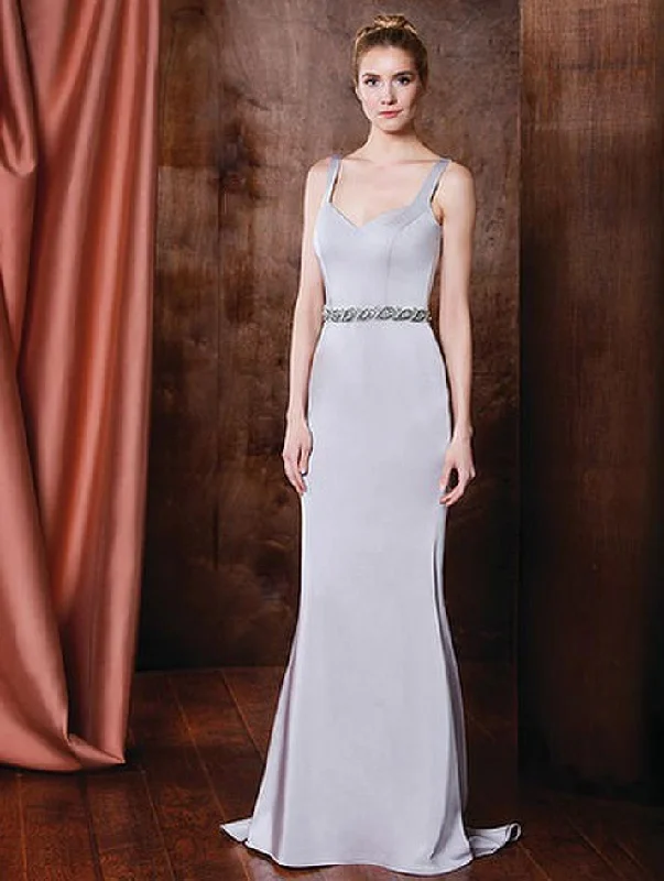 Marsoni by Colors Bejeweled V-Neck Sheath Dress M208 - 1 pc Silver In Size 8 Available Pastel unclassified dresses