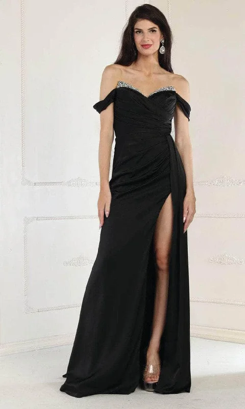 May Queen RQ7971 - Beaded Off-Shoulder Prom Dress Petite unclassified dresses