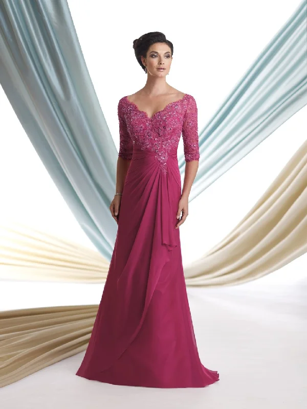 Mon Cheri Two Tone Embroidered Dress in Fuchsia 113925 Embroidered unclassified dresses