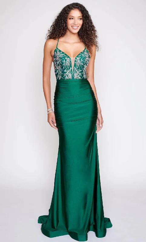 Nina Canacci 8207 - Embellished Sleeveless Fitted Bodice Prom Dress Trendy unclassified dresses