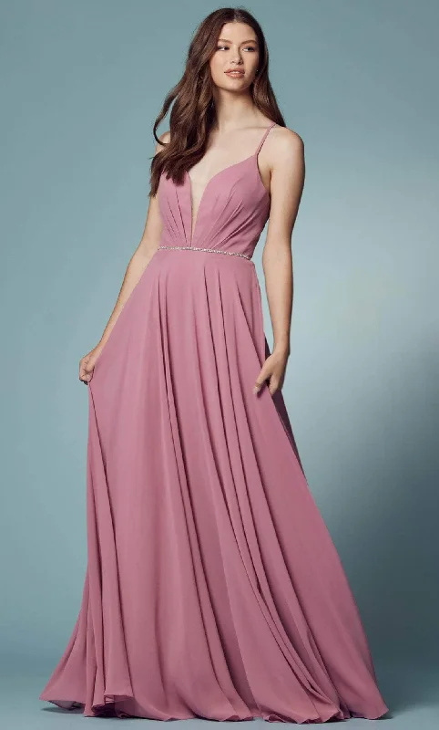 Nox Anabel R416P - Chiffon Flowy A-line Dress Wedding guest unclassified dresses