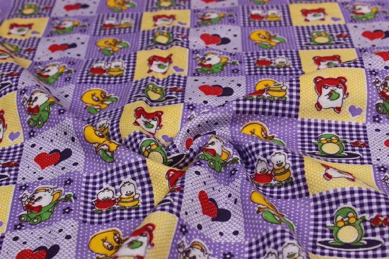 Purple Flannel Cotton Fabric Vacation unclassified dresses