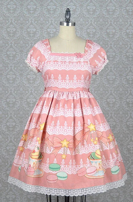 Macaron and Tea Onepiece Dress in Pink Breathable unclassified dresses