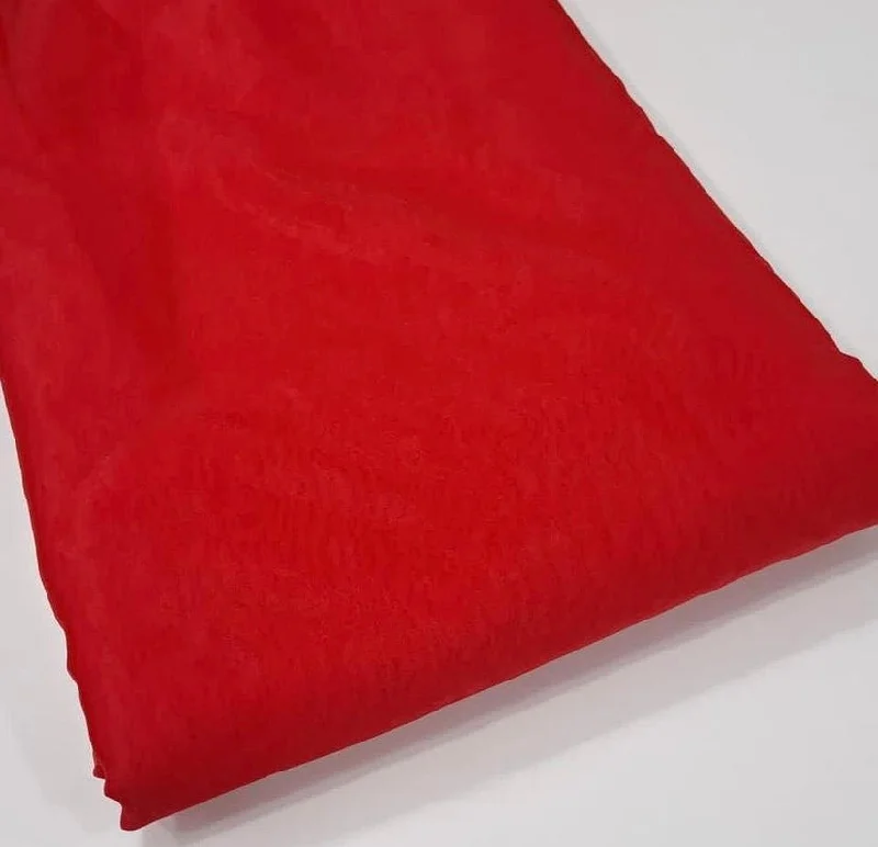 Red Plain Nylon Organza Fabric Vintage unclassified dresses