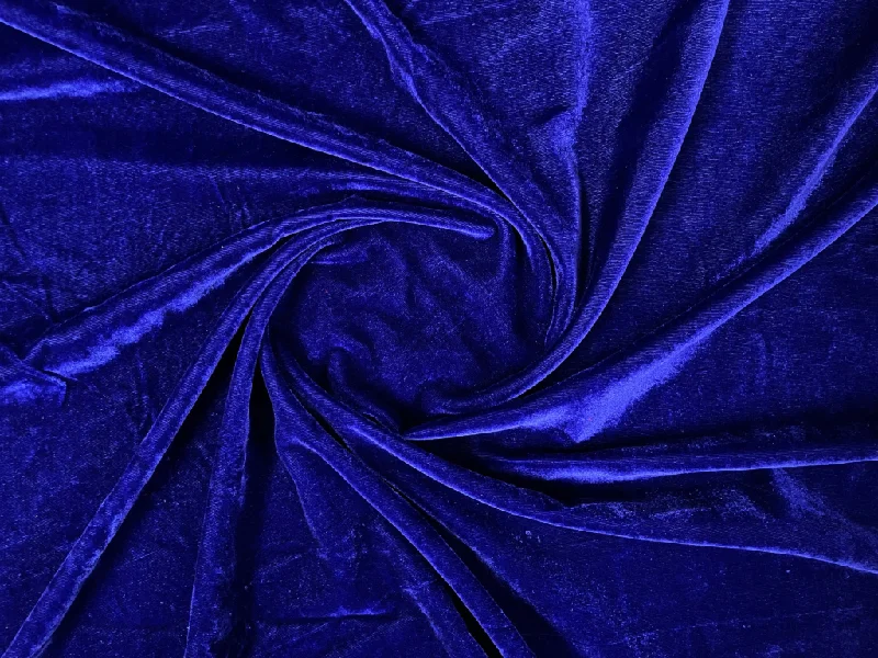 Royal Blue Plain Viscose Micro Velvet Fabric Lightweight unclassified dresses