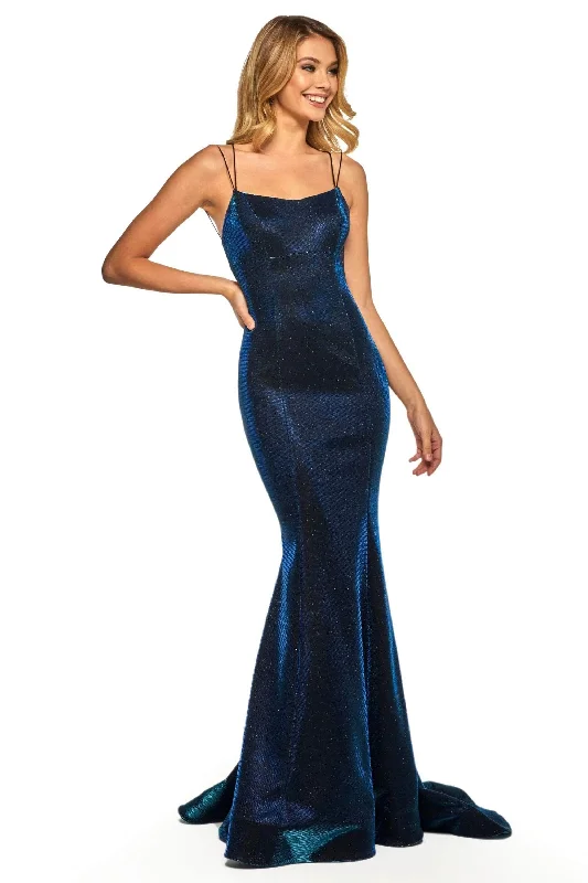 Sherri Hill - Scoop Neck Glittered Prom Dress 52614 Party unclassified dresses