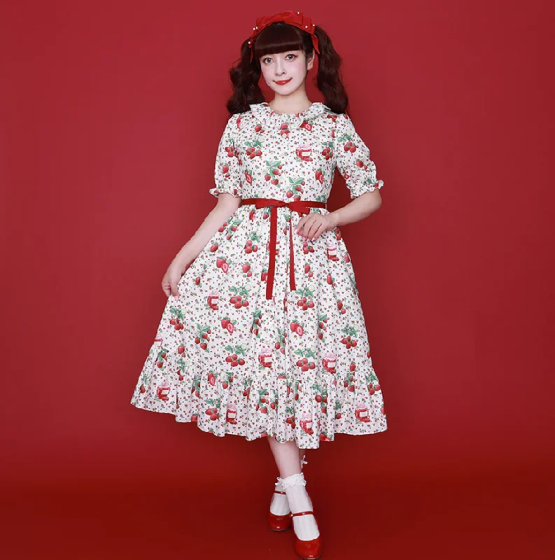 Strawberry Jam Front Button Dress Wrap unclassified dresses