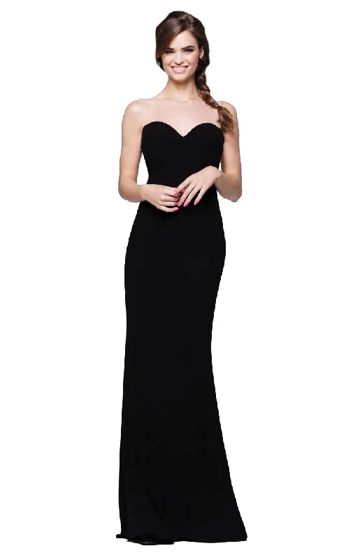 Tarik Ediz 50003 Illusion Sweetheart Sheath Dress Off-shoulder unclassified dresses